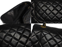 Load image into Gallery viewer, 極美品 CHANEL シャネル マトラッセ23 Wフラップ Wチェーンショルダーバッグ A01113 2番台 ココマーク ラムスキン ブラック 中古 4b006199