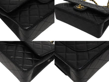 Load image into Gallery viewer, 極美品 CHANEL シャネル マトラッセ23 Wフラップ Wチェーンショルダーバッグ A01113 2番台 ココマーク ラムスキン ブラック 中古 4b006199