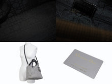 Load image into Gallery viewer, Christian Dior クリスチャンディオール レディディオール ミディアム 2WAY ハンドバッグ 千鳥格子 ブラック ホワイト 美品 中古 4b006201