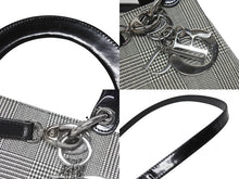 Load image into Gallery viewer, Christian Dior クリスチャンディオール レディディオール ミディアム 2WAY ハンドバッグ 千鳥格子 ブラック ホワイト 美品 中古 4b006201