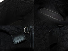 画像をギャラリービューアに読み込む, BOTTEGA VENETA ボッテガヴェネタ イントレチャート ハンドバッグ トートバッグ レザー ブラック 美品 中古 4b006203