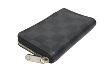 画像をギャラリービューアに読み込む, LOUIS VUITTON ルイヴィトン ジッピーコインパース ダミエグラフィット N63076 フランス製 PVC ブラック シルバー 美品 中古 4b006205