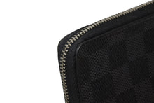 画像をギャラリービューアに読み込む, LOUIS VUITTON ルイヴィトン ジッピーコインパース ダミエグラフィット N63076 フランス製 PVC ブラック シルバー 美品 中古 4b006205