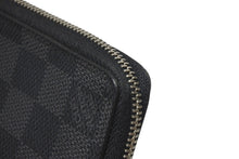 画像をギャラリービューアに読み込む, LOUIS VUITTON ルイヴィトン ジッピーコインパース ダミエグラフィット N63076 フランス製 PVC ブラック シルバー 美品 中古 4b006205
