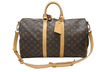 画像をギャラリービューアに読み込む, 極美品 LOUIS VUITTON ルイヴィトン キーポル バンドリエール45 ボストンバッグ M41418 モノグラム ブラウン ゴールド金具 中古 4b006206