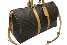 画像をギャラリービューアに読み込む, 極美品 LOUIS VUITTON ルイヴィトン キーポル バンドリエール45 ボストンバッグ M41418 モノグラム ブラウン ゴールド金具 中古 4b006206