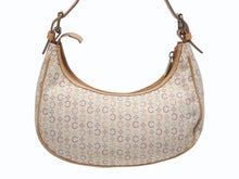 画像をギャラリービューアに読み込む, CELINE セリーヌ ワンショルダーバッグ CE00/13 キャンバス レザー ベージュ イタリア製 マカダム柄 総柄 美品 中古 4b006208