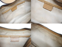 画像をギャラリービューアに読み込む, CELINE セリーヌ ワンショルダーバッグ CE00/13 キャンバス レザー ベージュ イタリア製 マカダム柄 総柄 美品 中古 4b006208