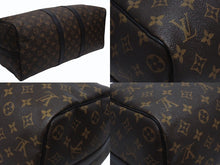 画像をギャラリービューアに読み込む, 極美品 LOUIS VUITTON ルイヴィトン キーポル バンドリエール45 ボストンバッグ M56711 モノグラムマカサー ブラウン 中古 4b006211