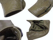 画像をギャラリービューアに読み込む, 極美品 SUPREME シュプリーム Leather Shirt レザーシャツ 長袖 ジャケット レザー ポリエステル カーキ サイズM 中古 4b006214