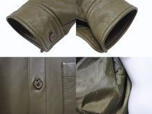 画像をギャラリービューアに読み込む, 極美品 SUPREME シュプリーム Leather Shirt レザーシャツ 長袖 ジャケット レザー ポリエステル カーキ サイズM 中古 4b006214