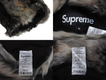 画像をギャラリービューアに読み込む, Supreme シュプリーム 20FW リバーシブル フーデッドジャケット フェイクファー ブラック グレー アクリル ポリエステル 美品 中古 4b006215
