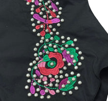 Load image into Gallery viewer, ANTIKDENIM アンティークデニム 長袖シャツ ウエスタンシャツ スタッズ 刺繍 ブラック マルチカラー サイズLL 美品 中古 4b006216