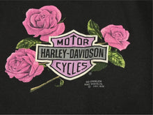 画像をギャラリービューアに読み込む, HARLEY DAVIDSON ハーレーダビッドソン タンクトップ ロゴ 薔薇 ポリエステル コットン ブラック ピンク 美品 中古 4b006220