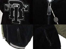 画像をギャラリービューアに読み込む, 極美品 TRUE RELIGION トゥルー レリジョン VARSITY JACKET ヴァーシティジャケット ブラック カーキ サイズXXL 中古 4b006222