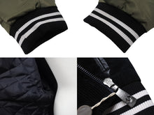 画像をギャラリービューアに読み込む, 極美品 TRUE RELIGION トゥルー レリジョン VARSITY JACKET ヴァーシティジャケット ブラック カーキ サイズXXL 中古 4b006222