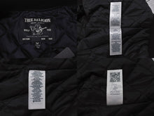 画像をギャラリービューアに読み込む, 極美品 TRUE RELIGION トゥルー レリジョン VARSITY JACKET ヴァーシティジャケット ブラック カーキ サイズXXL 中古 4b006222