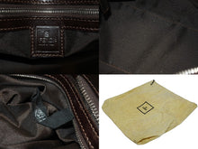 画像をギャラリービューアに読み込む, FENDI フェンディ ワンショルダー ハンドバッグ ブラウン ズッカ柄 キャンバス レザー 美品 中古 4b006227