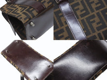 画像をギャラリービューアに読み込む, FENDI フェンディ ワンショルダー ハンドバッグ ブラウン ズッカ柄 キャンバス レザー 美品 中古 4b006227