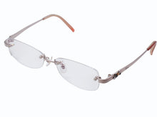 Load image into Gallery viewer, 極美品 Christian Dior クリスチャンディオール メガネ アイウェア CD7717J C7T 度入り リムレス ラインストーン 中古 4b006228