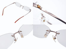 画像をギャラリービューアに読み込む, 極美品 Christian Dior クリスチャンディオール メガネ アイウェア CD7717J C7T 度入り リムレス ラインストーン 中古 4b006228