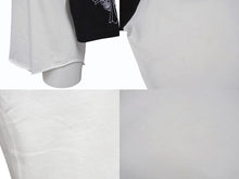 画像をギャラリービューアに読み込む, 極美品 CHROME HEARTS クロムハーツ ネックロゴ 袖マルチプリント 七分丈 ラグラン 長袖Tシャツ ブラック ホワイト サイズS 中古 4b006231