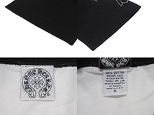 画像をギャラリービューアに読み込む, 極美品 CHROME HEARTS クロムハーツ ネックロゴ 袖マルチプリント 七分丈 ラグラン 長袖Tシャツ ブラック ホワイト サイズS 中古 4b006231