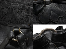 画像をギャラリービューアに読み込む, 新品同様 CHROME HEARTS クロムハーツ STRANGE LOVE BAG リュック セメタリー クロスパッチ ラージクロス レザー ブラック 中古 4b006233