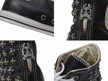 Load image into Gallery viewer, CHROME HEARTS クロムハーツ × CONVERSE コンバース オールスター スニーカー サイズ28.5cm CHプラス ダガー 美品 中古 4b006234