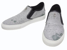 画像をギャラリービューアに読み込む, CHROME HEARTS クロムハーツ CH SLIP ON スリッポン スニーカー サイズ43 グリッター シルバー CHプラスパッチ ダガー装飾 良品 中古 4b006235