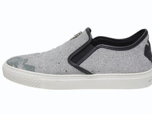 画像をギャラリービューアに読み込む, CHROME HEARTS クロムハーツ CH SLIP ON スリッポン スニーカー サイズ43 グリッター シルバー CHプラスパッチ ダガー装飾 良品 中古 4b006235