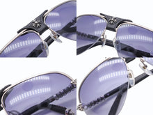 画像をギャラリービューアに読み込む, CHROME HEARTS クロムハーツ BALLS ボールズ サングラス アイウェア ティアドロップ CHプラス フローラルクロス シルバー 美品 中古 4b006237