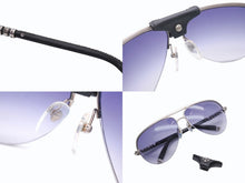 画像をギャラリービューアに読み込む, CHROME HEARTS クロムハーツ BALLS ボールズ サングラス アイウェア ティアドロップ CHプラス フローラルクロス シルバー 美品 中古 4b006237