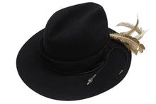 画像をギャラリービューアに読み込む, CHROME HEARTS クロムハーツ フェザーハット 帽子 サイズL ビーバーフェルト ハラコ ブラック 美品 中古 4b006243
