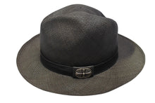 画像をギャラリービューアに読み込む, CHROME HEARTS クロムハーツ オーバルクロス ガスリンガー レザー ストローハット 帽子 サイズM 58.5cm 良品 中古 4b006244