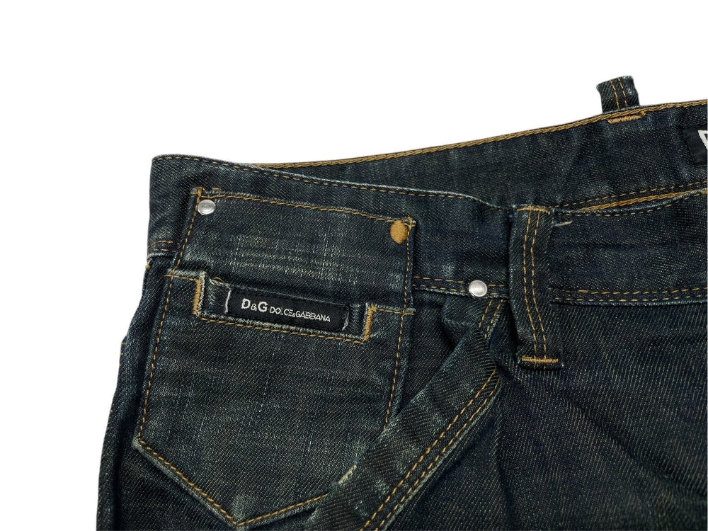 極美品 Dolce&Gabbana ドルチェ＆ガッバーナ デニムパンツ RPO460 SD638 トルコ製 コットン エラスタン ブルー サイズ48 中古 4b006247