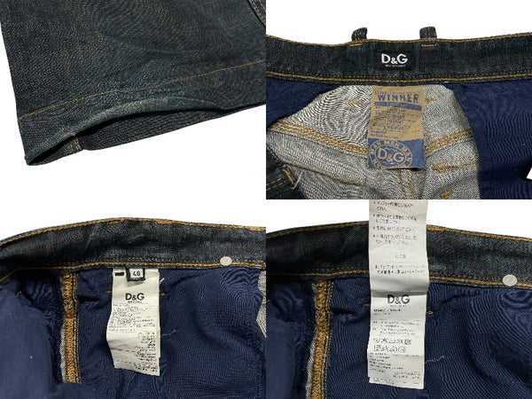 極美品 Dolce&Gabbana ドルチェ＆ガッバーナ デニムパンツ RPO460 SD638 トルコ製 コットン エラスタン ブルー サイズ48 中古 4b006247