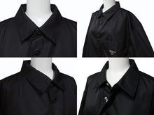 画像をギャラリービューアに読み込む, 極美品 PRADA プラダ Re-Nylon Shirt リナイロン 長袖シャツ SC514 サイズXXL トライアングルロゴ 三角ロゴプレート ブラック 中古 4b006249