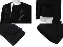 Load image into Gallery viewer, MIUMIU ミュウミュウ ダッフルコート MH1229 14年 ブラック ウール レーヨン サイズ36 美品 中古 4b006251