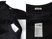 Load image into Gallery viewer, MIUMIU ミュウミュウ ダッフルコート MH1229 14年 ブラック ウール レーヨン サイズ36 美品 中古 4b006251