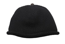 画像をギャラリービューアに読み込む, 極美品 CHROME HEARTS クロムハーツ クロスパッチ ニットキャップ ビーニー カシミヤ レザー シルバー925 ブラック ONE SIZE 中古 4b006256