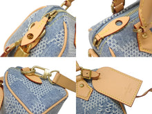 Load image into Gallery viewer, 新品同様 LOUIS VUITTON ルイヴィトン スピーディ バンドリエール18 ハンドバッグ ダミエデニム3D N40682 ゴールド金具 中古 4b006259