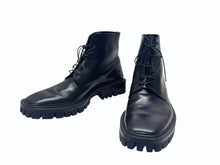 画像をギャラリービューアに読み込む, BALENCIAGA バレンシアガ Outdoor Rim Combat Boots ブーツ ブラック カーフスキン 579684 サイズ45 美品 中古 4b006264