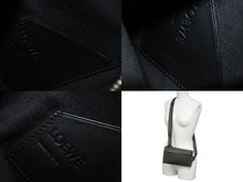 画像をギャラリービューアに読み込む, 極美品 LOEWE ロエベ バーティカル Tポケット ショルダーバッグ ソフトグレインカーフ レザー カーキ シルバー金具 中古 4b006265