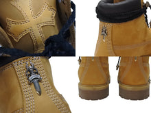 画像をギャラリービューアに読み込む, 新品未使用 CHROME HEARTS クロムハーツ × Timberland ティンバーランド オーダー コラボ ブーツ ブラウン ダガー クロスボール サイズ8M 中古 4b006269