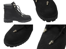 画像をギャラリービューアに読み込む, 新品未使用 CHROME HEARTS クロムハーツ × Timberland ティンバーランド コラボ ブーツ ブラック ダガー クロスボール サイズ8M 中古 4b006270