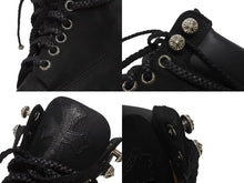 画像をギャラリービューアに読み込む, 新品未使用 CHROME HEARTS クロムハーツ × Timberland ティンバーランド コラボ ブーツ ブラック ダガー クロスボール サイズ8M 中古 4b006270
