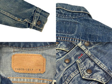 画像をギャラリービューアに読み込む, LEVI'S リーバイス 60年代製 デニムジャケット kids キッズ ビッグE 70805-0217 ブルー サイズ8 美品 中古 4b006272