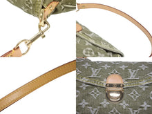 画像をギャラリービューアに読み込む, 極美品 LOUIS VUITTON ルイヴィトン ミニ プリーティ ワンショルダーバッグ M95217 モノグラム デニム カーキ ゴールド金具 中古 4b006278