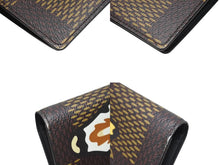 画像をギャラリービューアに読み込む, LOUIS VUITTON × NIGO ルイヴィトン ニゴ ダミエ ジャイアント ポルトフォイユ ブラザ 長財布 N60393 ブラウン 美品 中古 4b006280